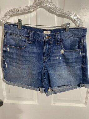 J. Crew Distressed Blue Denim Cutoff Shorts
